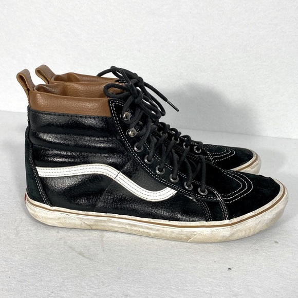 Vans Sk8-Hi Scotchguard Black and Tan High-Top Sneakers size 10.5 - Picture 8 of 12